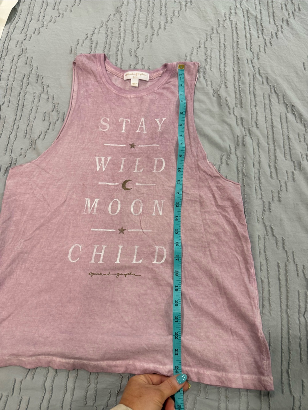 Spiritual Gangster Pink 'Stay Wild Moon Child' Relaxed Yoga Tank - Picture 10 of 10